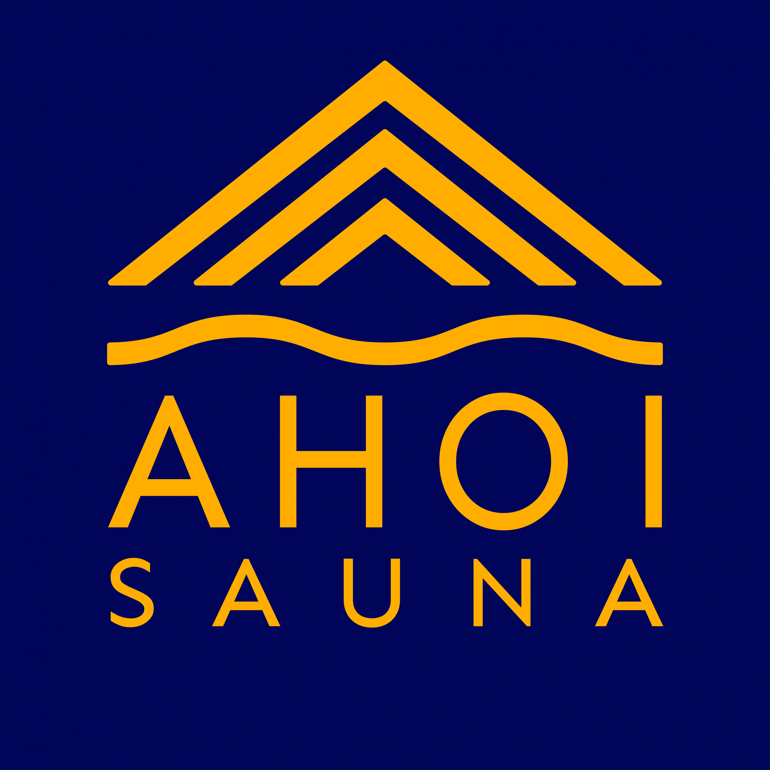Ahoi Sauna Logo mit Abstand und Hintergrund